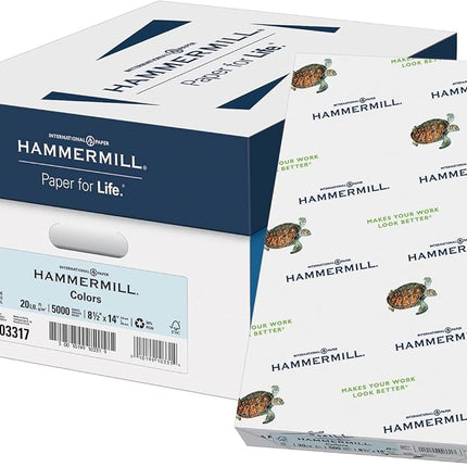 Hammermill Printer Paper, Colors Blue, 20lb, 8.5 x