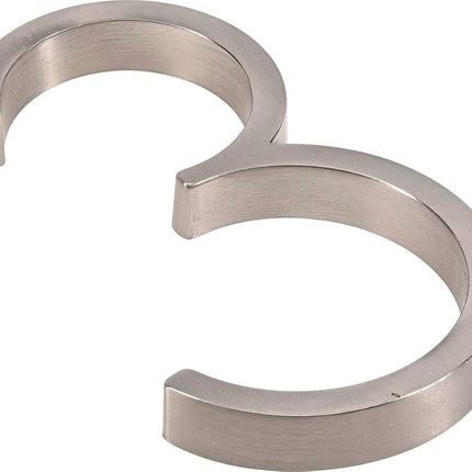 Distinctions 844703 Upgraded 5" Brushed Nickel 5" Floating House Number 3