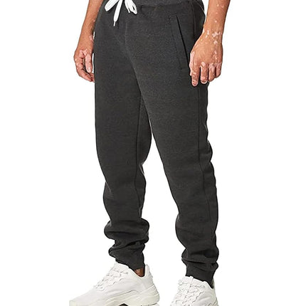 Southpole Men's 1570 Basic Active Fleece Jogger Sweatpants, Heather Charcoal, 3X-Large