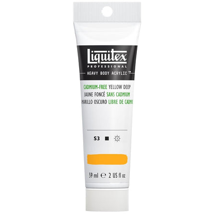 Liquitex Professional Heavy Body Acrylic Paint, 2-oz (59ml) Tube, Cadmium Free Yellow Deep