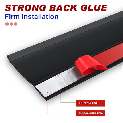 Weatherproofing Garage Door Seals Top and Sides Seal Strip PVC Garage Door Weather Stripping with Screws(Black, 50 ft)