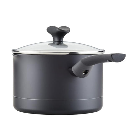 Juego de ollas y sartenes antiadherentes Farberware Power Base, 12 piezas - Negro mate