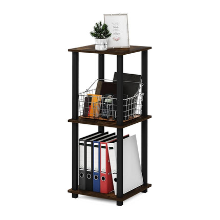 Furinno SIMPLISTIC Set of 2, 2-Tier Side Table, Amber Pine