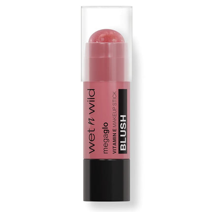 Wet n Wild, Mega Glo Vitamin E Makeup Stick, Multipurpose Blush Stick for Eyes, Cheeks and Lips, with Buildable and Blendable Formula, Travel-Ready and Retractable, Dusty Pink
