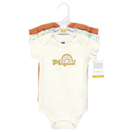 Pañaleros de algodón unisex Hudson Baby, paquete de 3 arcoíris mágicos, recién nacido, paquete de 3 arcoíris mágicos, recién nacido