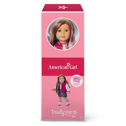 American Girl, Truly Me 18-inch Doll #101 with Gray Eyes, Wavy Caramel Hair, Light-to-Medium Skin, for Ages 6+