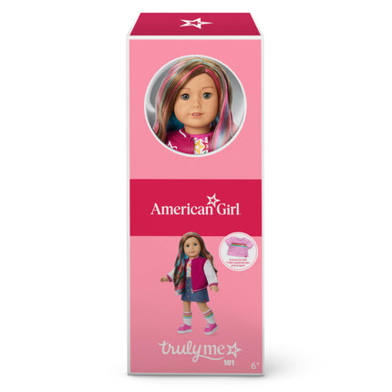 American Girl, Truly Me 18-inch Doll #101 with Gray Eyes, Wavy Caramel Hair, Light-to-Medium Skin, for Ages 6+