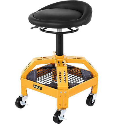 VEVOR Rolling Garage Stool, 300LBS Capacity, Adjus