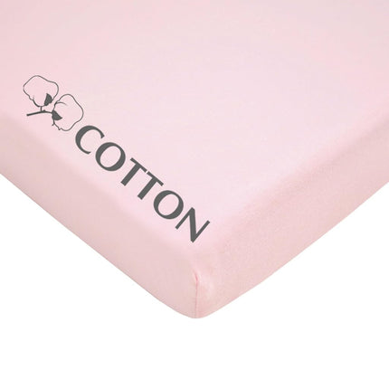 Drap-housse en jersey 100 % coton naturel de la marque American Baby Company, pour parc pliant, rose, doux et respirant, pour les filles