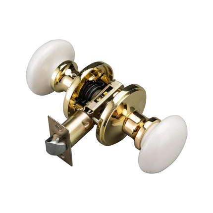 NCL White Door Knobs, Keyless Door Handles, Porcelain Door Levers, Interior Bath Door Knob