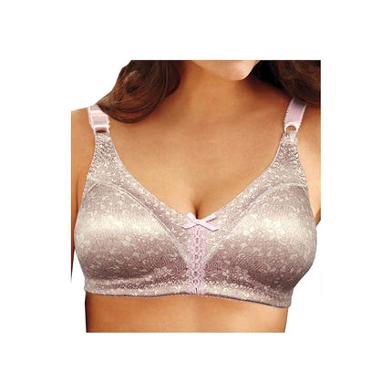 Sujetador sin aros de doble sujeción Maidenform para mujer, estampado de encaje rosa chic, 42B