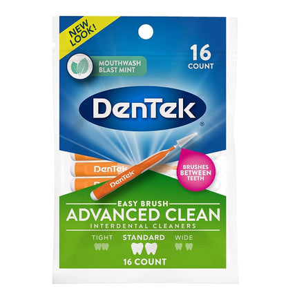 DenTek Easy Brush Interdental Cleaners, Mint 16 Count (Pack of 2)