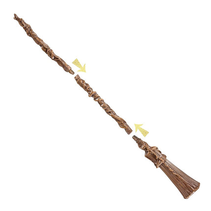 The Noble Collection Wicked Elphaba's Broom Replica Movie Prop Toy, Green, Wood, Synthetic, Hard Floor