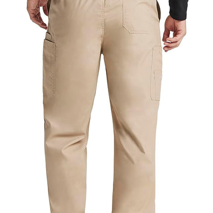 Dickies Men's 81006 (Pull-on Pants) Medical Scrubs, Dark Khaki, X-Large Tall
