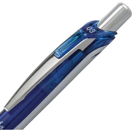 Pentel EnerGel RTX Retractable Liquid Gel Pen, (0.3mm) Needle Tip, Extra Fine Line, Blue Ink, 3-Pk (BLN73BP3C)