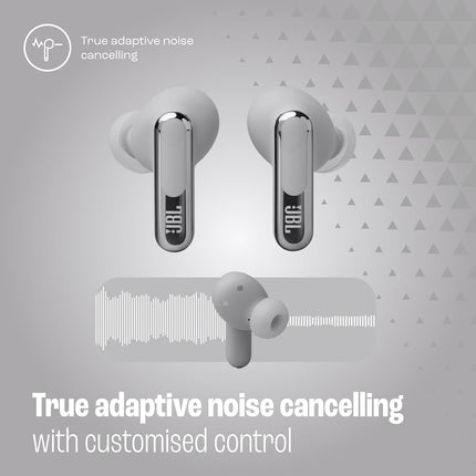 JBL Live Beam 3 - True Wireless Noise-Cancelling Closed-Stick Earbuds, 48Hrs Total Playback, Wireless Charging, 6 Mics for Perfect Calls, Multi-Point Connection, IP55 Waterproof and dustproof