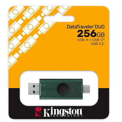 Kingston DataTraveler Duo USB Flash Drive 256GB USB-A + C 3.2 DuoG2 - DTDEG2/256GB