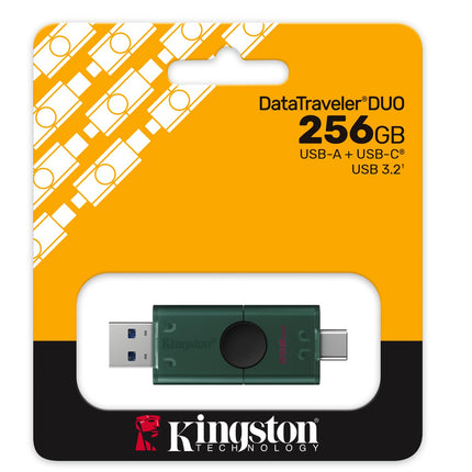Kingston DataTraveler Duo USB Flash Drive 256GB USB-A + C 3.2 DuoG2 - DTDEG2/256GB
