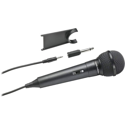 Audio-Technica ATR1100X Unidirectional Dynamic Vocal/Instrument Microphone includes Desk Stand (Black)