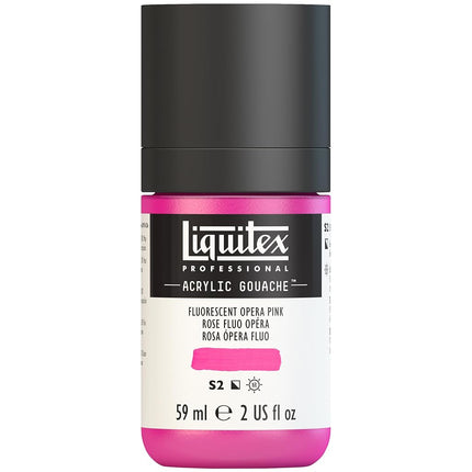 Liquitex Professional Acrylic Gouache, botella de 2 oz, Rosa Fluorescente