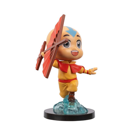Avatar: The Last Airbender Aang - 4-Inch Mini Figure in Kawaii Style in Dynamic Pose with Display Base