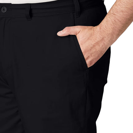 Nautica Mens Big & Tall Flat Front Khaki Twill Pant Business Casual Pants - Black -