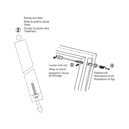 Prime-Line Products N 6730 Bi-Fold Door Bottom Pivot Rod, 5-13/16-Inch
