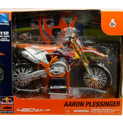 Moto New Ray 1:12 Compatible with KTM 450 SX-F Red Bull KTM #7 Aaron Plessinger 58363