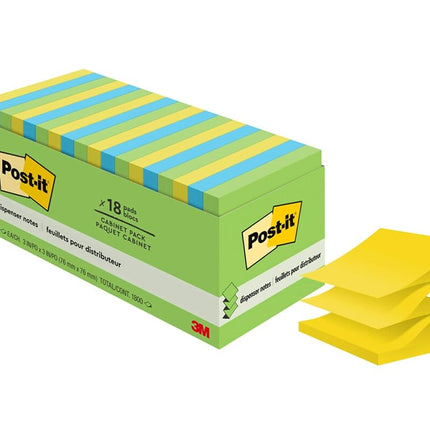 Post-it Notes, 3x3 in, 18 Pads, America's #1 Favorite Sticky Notes, 100 Sheets/Pad, Floral Fantasy Collection, Bold Colors, Recyclable