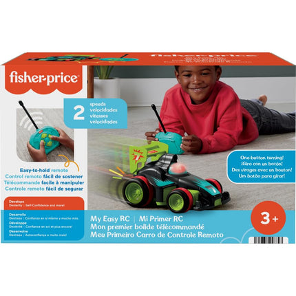 Fisher-Price Coche Teledirigido para Preescolares My Easy RC con 2 Velocidades para Niños de 3+ Años, HYH28