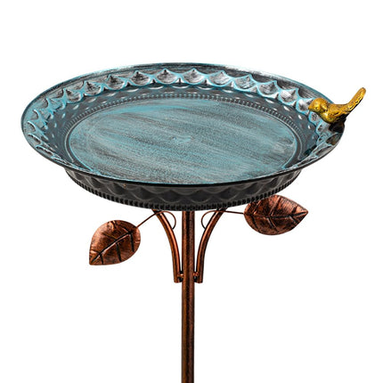 VEWOGARDEN 38 Inch Height Metal Bird Bath for Outs