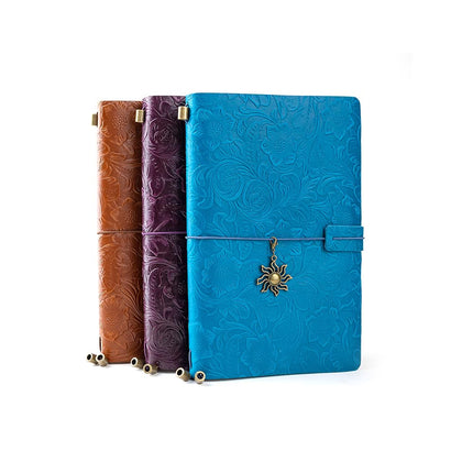 aoaoway Refillable Leather Journal Travelers Notebook A5 Blue