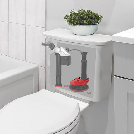 Korky 3070BP Universal Toilet Door Large 3" Red (Pack of 2)