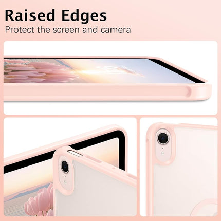 Telaso for iPad mini 7 A17 Pro 2024/iPad Mini 6 2021 8.3 Inch iPad mini 7th/6th Gen Magnetic Case, Translucent Matte Back Soft TPU Bumper Military Grade Protective Case for iPad mini 7/Mini 6, Pink