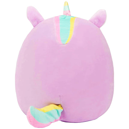 Squishmallow Silvia La Unicornio Morado de 16" - Peluche Suave y Adorable - Kellytoy Oficial - Gran Regalo de San Valentín y Pascua para Niños