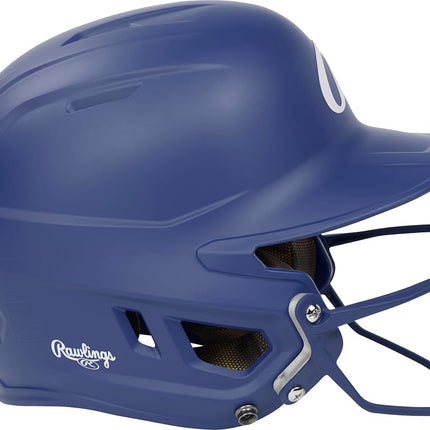 Rawlings | MACH HI-VIZ Fastpitch Softball Batting Helmet | Face Guard Attached | Royal | Junior - 6 3/8" - 7 1/8"