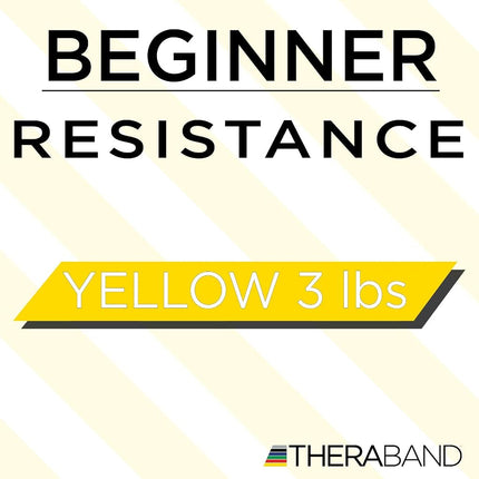 THERABAND Resistance Band Loop, Professional Latex Band for Pilates, Crossfit, Yoga, Stretching, Physical Therapy, Strength Training without Weights, 45.5cm, Yellow, Light, Beginner Level 1, 10 Pack