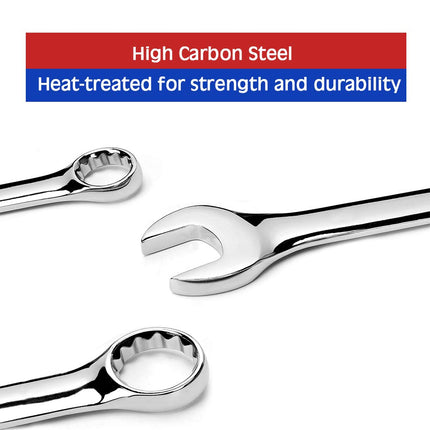 SPEEDWOX Mini Handle Wrench Set Metric SAE Ignition Wrench Set Open End and Box End Mini Size Portable Standard Combination Wrench Spanner Necessary Repair Tools for Assembling Furniture
