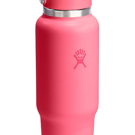 Hydro Flask Travel Water Bottle - Insulated Stainless Steel - Wide Straw Lid, Non Spill, Leakproof in 40 Oz Popstar Pink