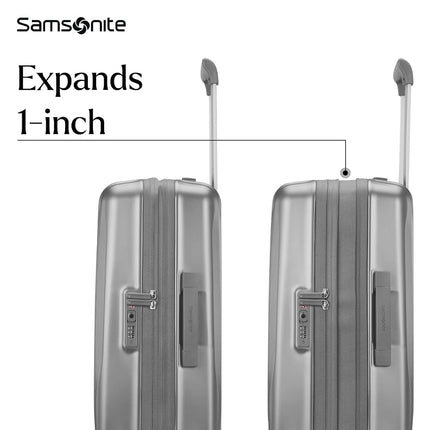 Samsonite Uplift Hardside, Silver Shimmer, Carry-On 19-Inch, Uplift Hardside