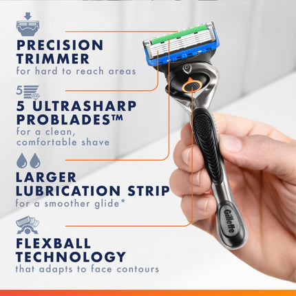 Gillette Fusion ProGlide Power Men's Razor Blade Refills, 4 Count, Mens Razors/Blades