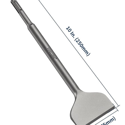 Firecore 2Pcs SDS Plus Chisel 3-inch Wide Cranked Angled Bent Tile Removal Chisel Tool (3''X10'') FS18310, (‎FS18310)