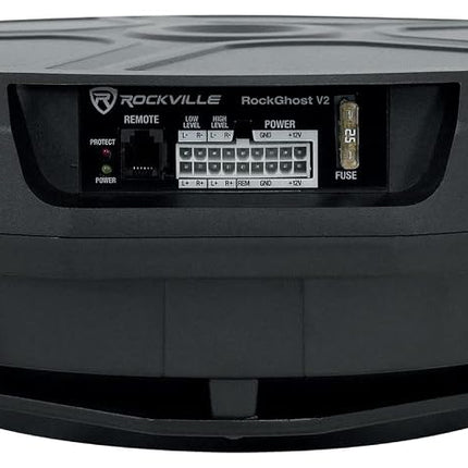 Rockville RockGhost V2 Powered 11" 800w Car Subwoofer Fits Inside Spare Tire