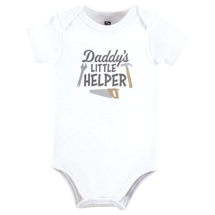 Hudson Baby Unisex Body de algodón para bebé, herramientas de ayuda de papá, 9-12 meses, herramientas de ayuda de papá, 9-12 meses