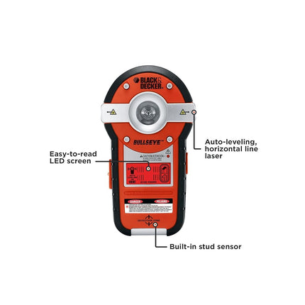 Black & Decker BDL190S BullsEye Auto-Leveling Interior Line Laser with Stud Sensor
