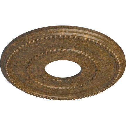 12 1/8"OD x 3 5/8"ID x 3/4"P Valeriano Ceiling Medallion (Fits Canopies up to 6 1/4"), Hand-Painted Rubbed Bronze
