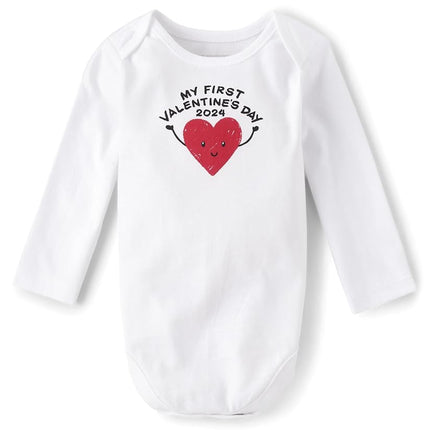 The Children's Place Baby First Christmas Graphic Bodysuit, My First Valentines Day-2024, Preemie