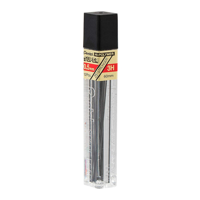Pentel Super Hi-Polymer Lead Refill, 0.5mm Fine, 3