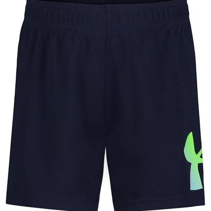Under Armour Boy's Prototype, Elastic Waistband, Soft & Comfortable, Gradient Striker Shorts, Midnight Navy, 5 Years