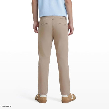 Izod Boys' School Uniform Twill Pants, Flat Front & Comfortable Waistband with 5 Pockets, Khaki, 5
